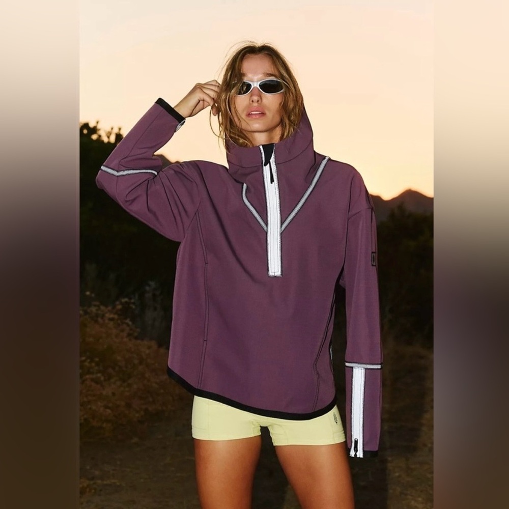 Free People Moon Magic Reflective Rain Pullover (NWOT Size XS)